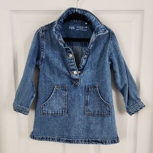 Zara Kids Denim Pullover Dress